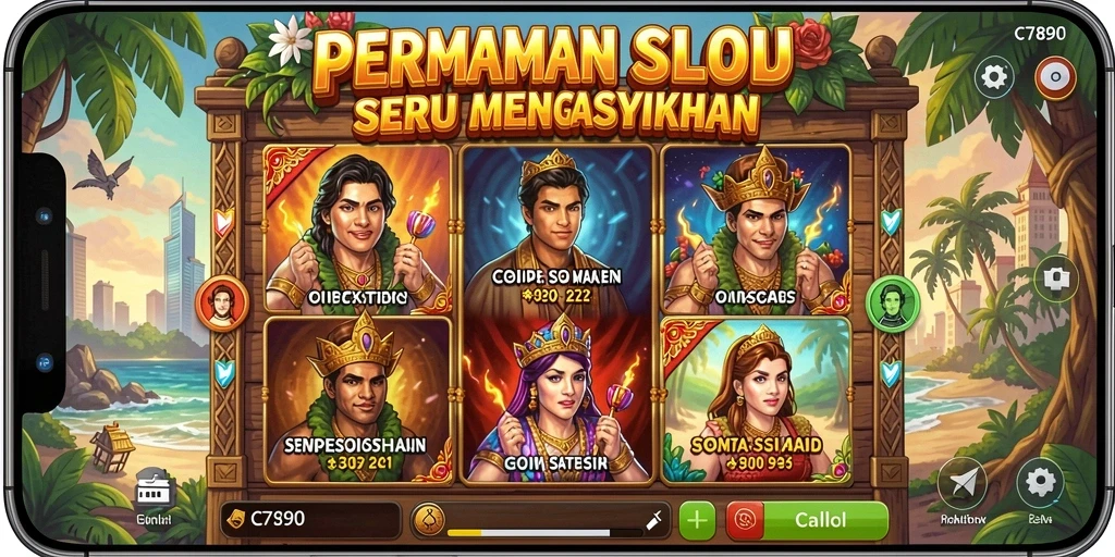 Screenshot C7890 menampilkan aksi gameplay Slot yang menarik dan penuh warna.