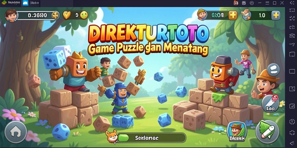 Screenshot gameplay menarik dari DIREKTURTOTO yang memperlihatkan teka-teki menantang.