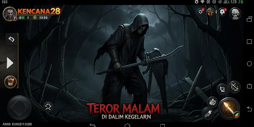 Gameplay menegangkan di KENCANA28 dengan suasana Horror yang mendalam.