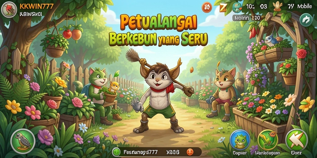 Screenshot permainan KKWIN777 menampilkan pengalaman bertani yang menyenangkan.