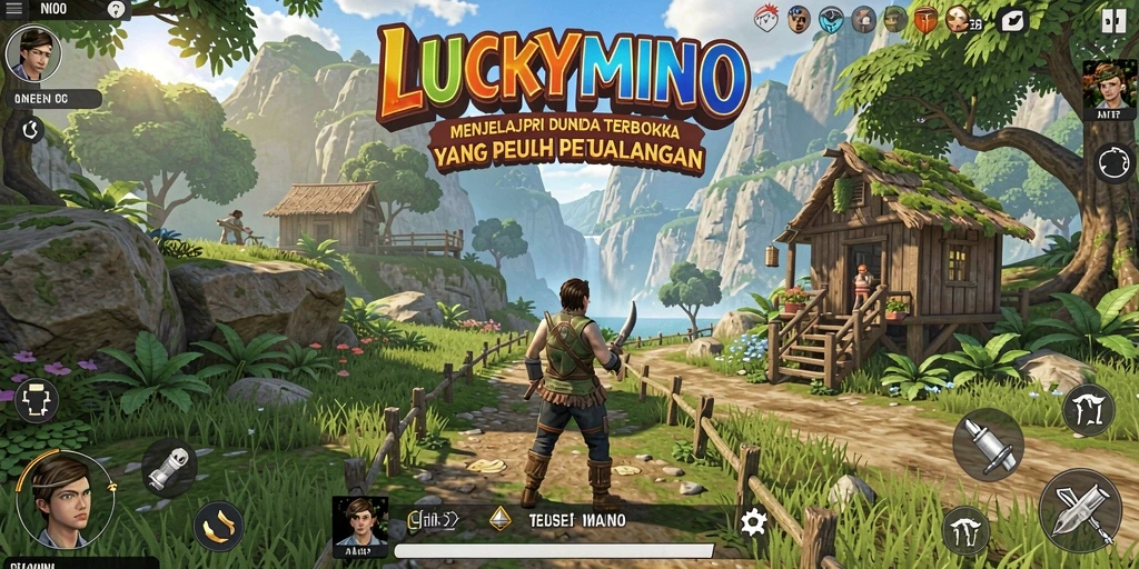 Gameplay Open World yang menakjubkan di LUCKYMINO.