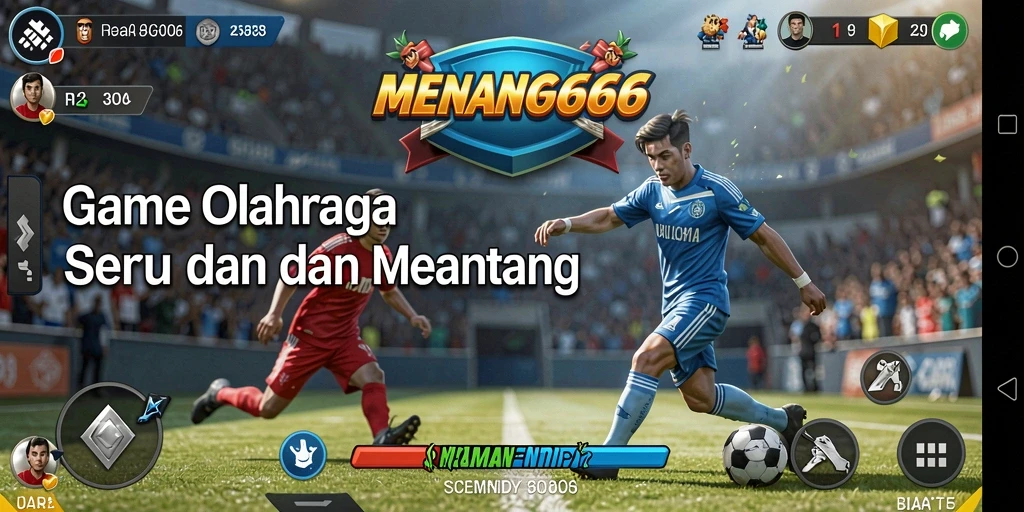 Menampilkan aksi seru dalam permainan olahraga MENANG666.