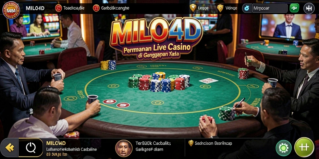 Tampilan gameplay Live Casino yang mendebarkan di MILO4D.