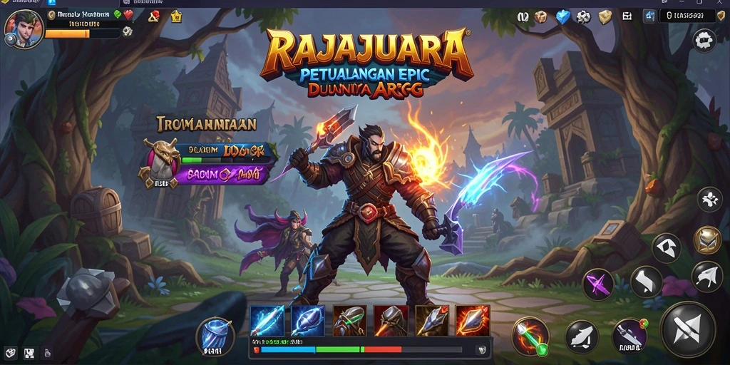 Tangkapan layar pertarungan seru di dunia RAJAJUARA.