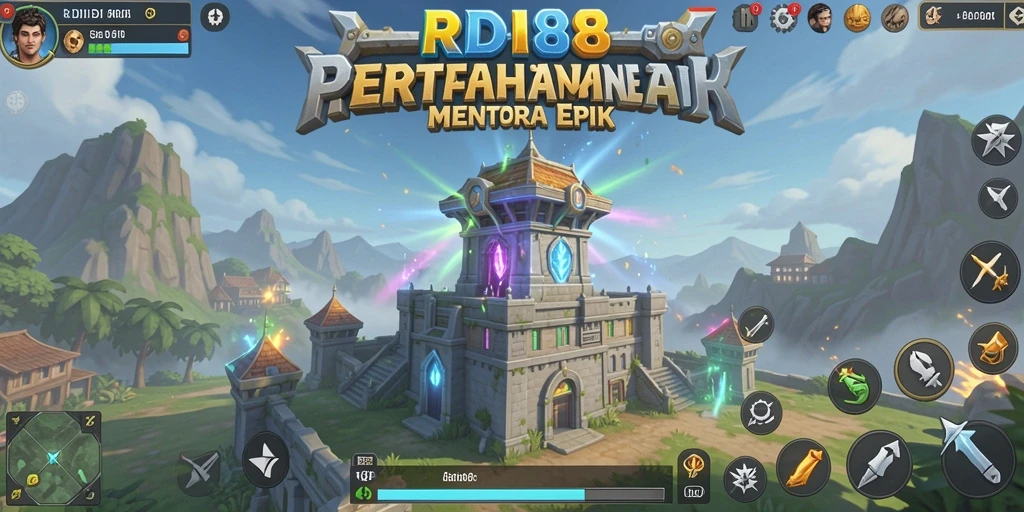 Screenshot gameplay RDI88 menampilkan aksi seru Tower Defense.