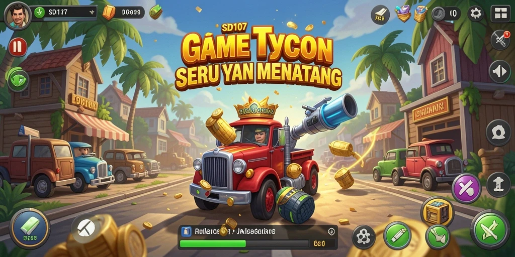 Tangkapan layar gameplay menarik dari SD107 yang menunjukkan strategi Tycoon.