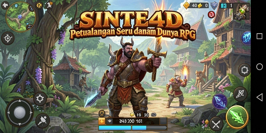 Tangkapan layar gameplay SINTE4D menampilkan aksi pertarungan yang intens.