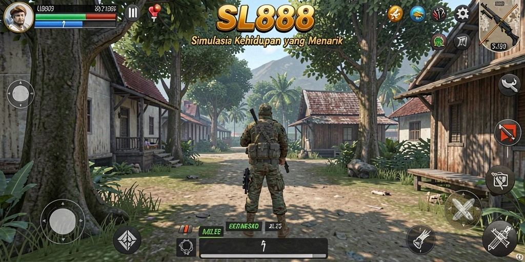 Screenshots dari gameplay SL888 yang menampilkan simulasi kehidupan yang menarik.