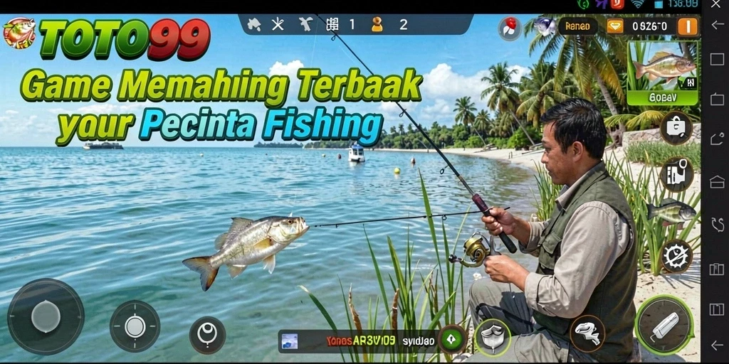Tampilan gameplay memancing yang menarik di TOTO99.