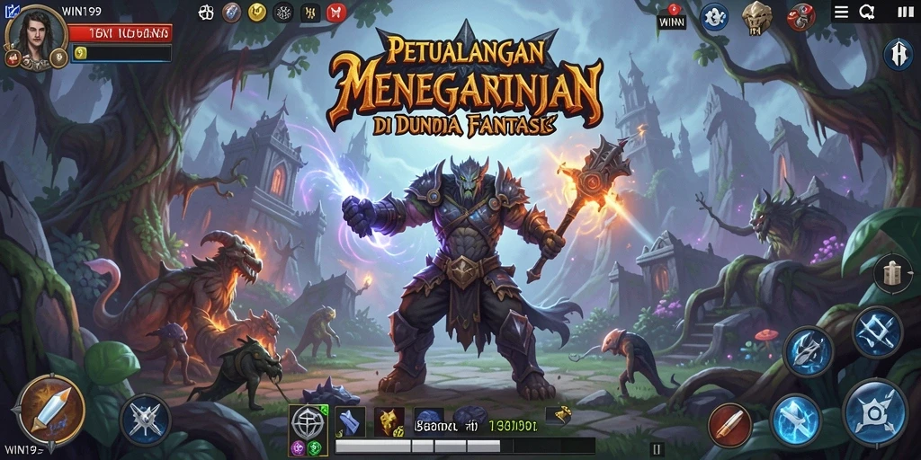 Screenshot menampilkan aksi menegangkan dalam petualangan di WIN199.