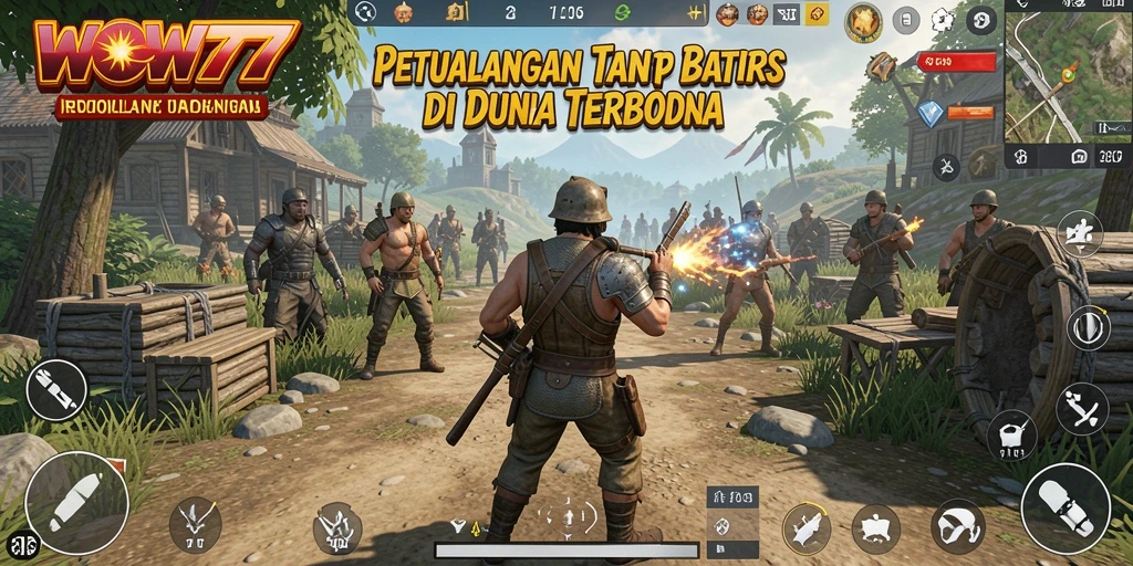 Tangkapan layar gameplay WOW77 menampilkan petualangan seru di dunia terbuka.