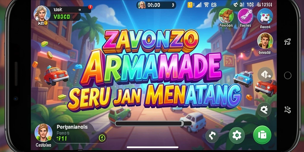 Screenshot utama ZAVONZO menunjukkan gameplay seru dan penuh tantangan.